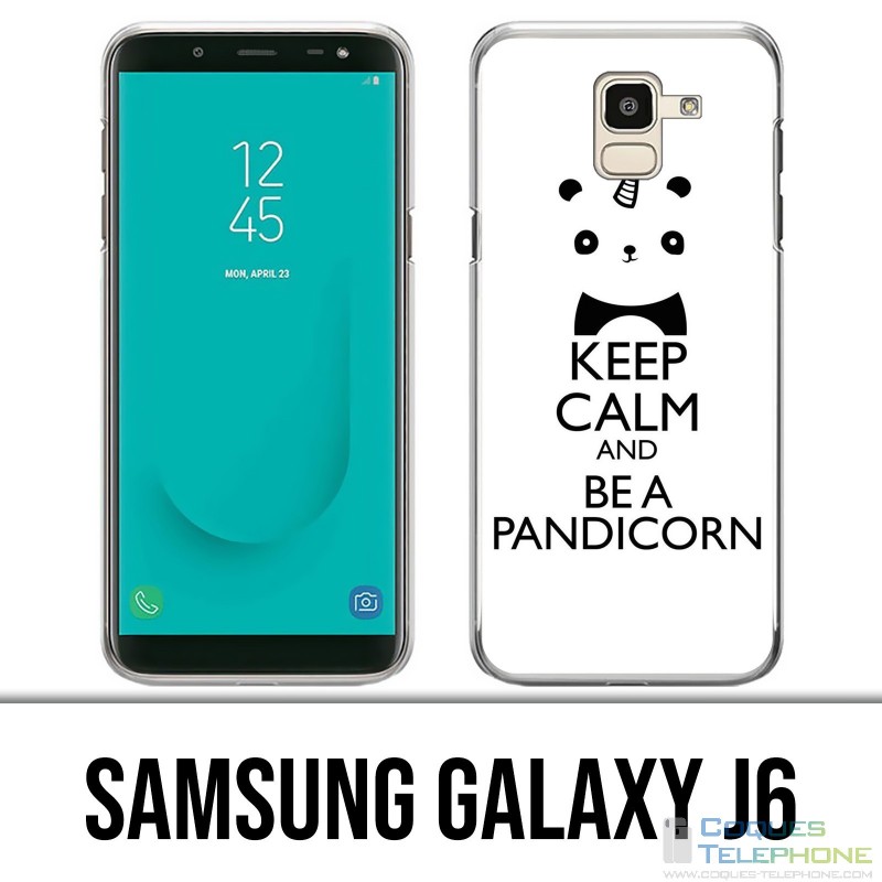 Custodia Samsung Galaxy J6 - Mantieni la calma Pandicorn Panda Unicorn