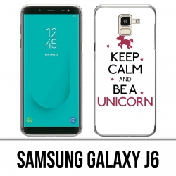 Custodia Samsung Galaxy J6 - Mantieni la calma Unicorn Unicorn