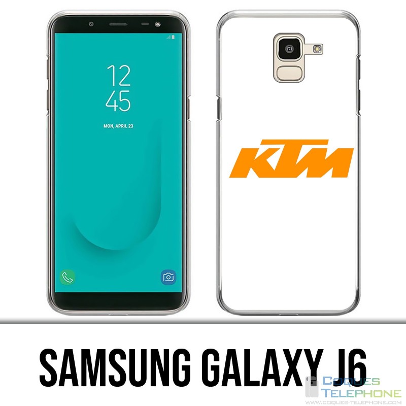 Custodia Samsung Galaxy J6 - Logo Ktm sfondo bianco