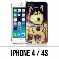 Coque iPhone 4 / 4S - Chien Jusky Astronaute
