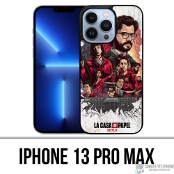 Funda para iPhone 13 Pro Max - La Casa De Papel - Pintura Comics
