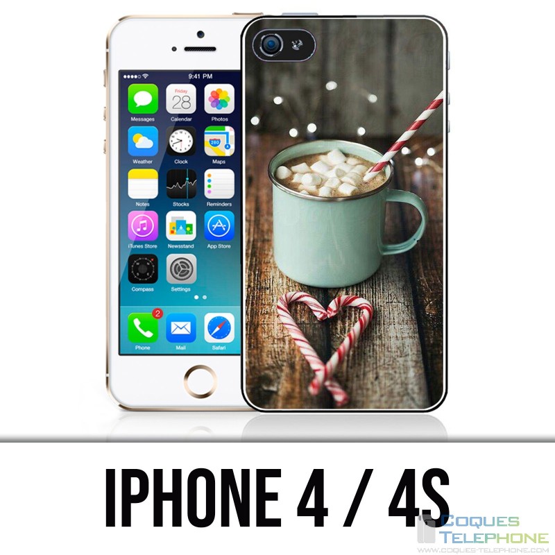 Coque iPhone 4 / 4S - Chocolat Chaud Marshmallow