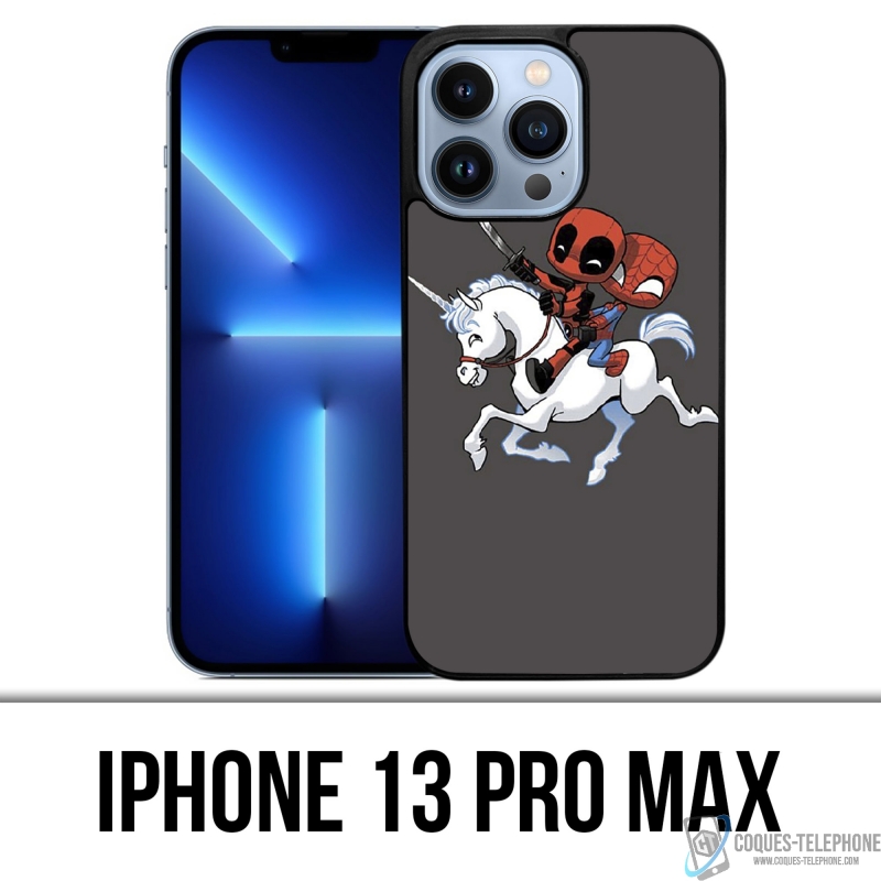 Custodia per iPhone 13 Pro Max - Deadpool Spiderman Unicorn