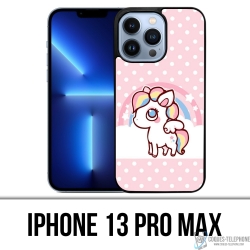 Coque iPhone 13 Pro Max - Licorne Kawaii
