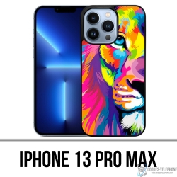 Coque iPhone 13 Pro Max - Lion Multicolore