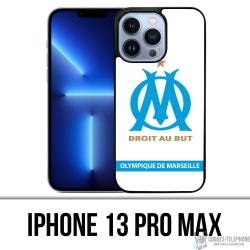 Coque iPhone 13 Pro Max - Logo Om Marseille Blanc