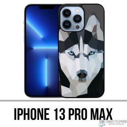 Cover iPhone 13 Pro Max - Wolf Husky Origami