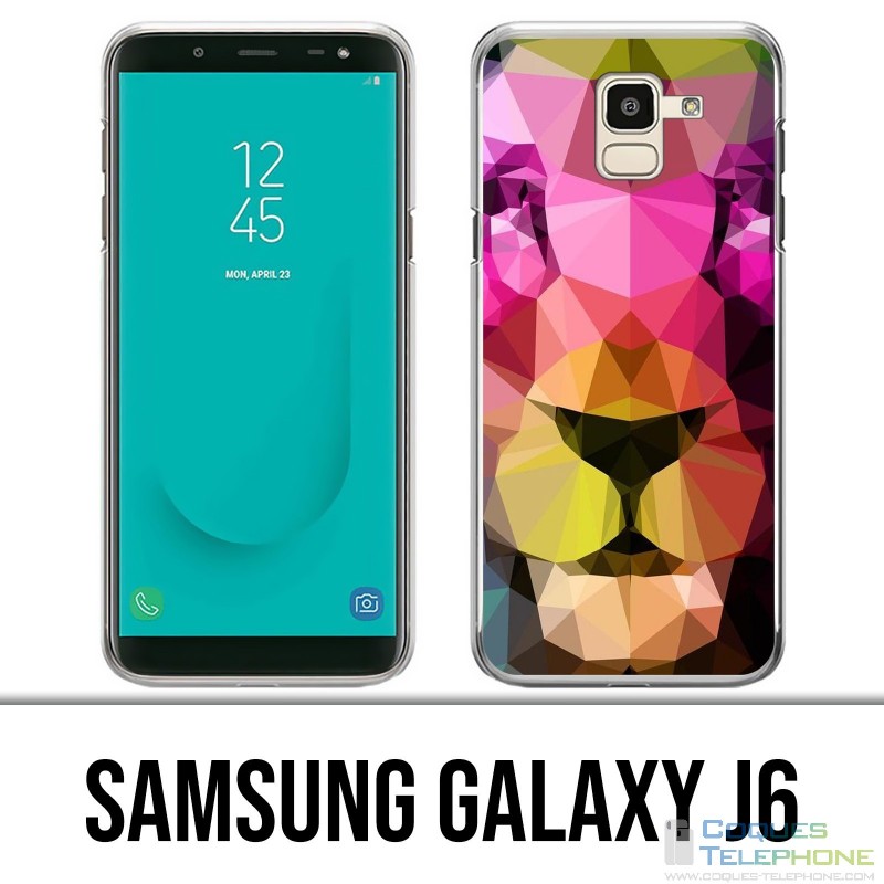 Coque Samsung Galaxy J6 - Lion Geometrique