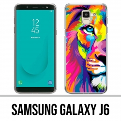 Samsung Galaxy J6 Hülle - Mehrfarbiger Löwe