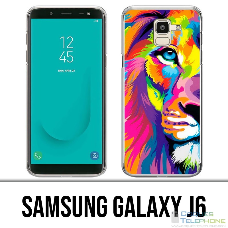 Custodia Samsung Galaxy J6 - Leone multicolore