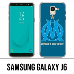 Coque Samsung Galaxy J6 - Logo Om Marseille Big Fond Bleu
