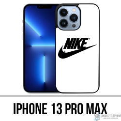 Coque iPhone 13 Pro Max - Nike Logo Blanc