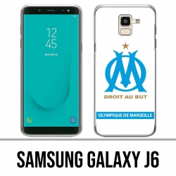 Samsung Galaxy J6 case - Logo Om Marseille Blanc