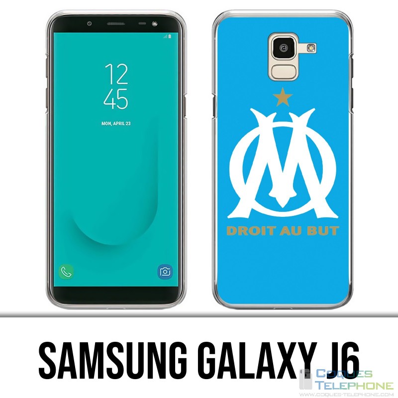 Funda Samsung Galaxy J6 - Logo Om Marseille Bleu