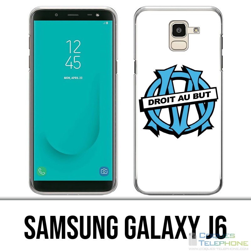 Coque Samsung Galaxy J6 - Logo Om Marseille Droit Au But