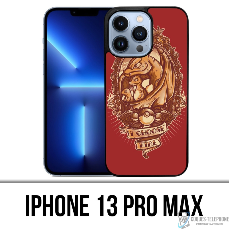 Coque iPhone 13 Pro Max - Pokémon Fire