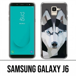 Coque Samsung Galaxy J6 - Loup Husky Origami