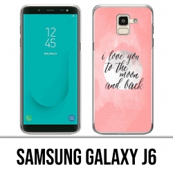 Carcasa Samsung Galaxy J6 - Love Message Moon Back