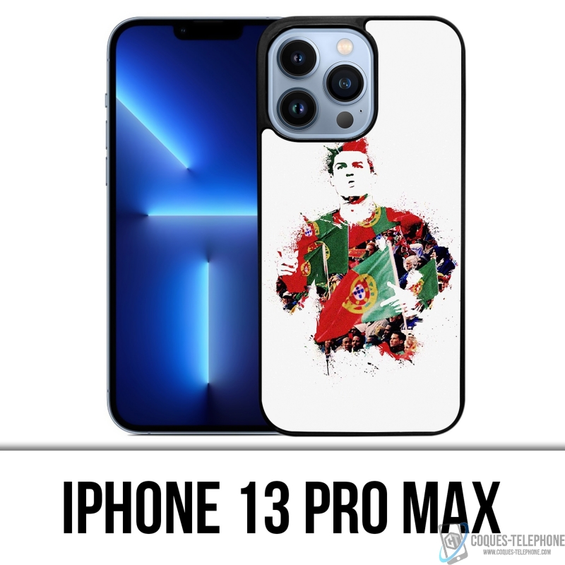 Coque iPhone 13 Pro Max - Ronaldo Football Splash