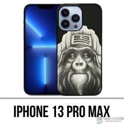 Coque iPhone 13 Pro Max - Singe Monkey Aviateur