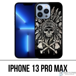 IPhone 13 Pro Max Case - Skull Head Feathers