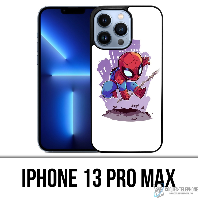 Coque iPhone 13 Pro Max - Spiderman Cartoon