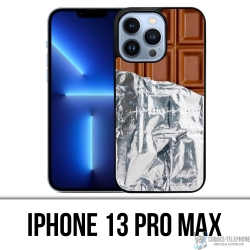 Coque iPhone 13 Pro Max - Tablette Chocolat Alu