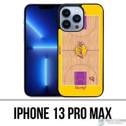 Coque iPhone 13 Pro Max - Terrain Besketball Lakers Nba