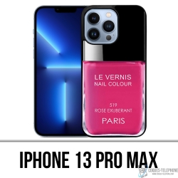 Coque iPhone 13 Pro Max - Vernis Paris Rose