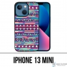 Coque iPhone 13 Mini - Azteque Rose