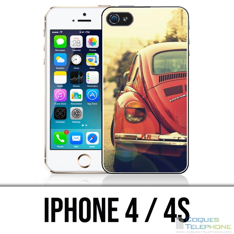 Custodia per iPhone 4 / 4S - Coccinella vintage