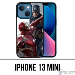 Funda Mini para iPhone 13 - Capitán América Vs Iron Man Avengers