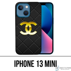 Coque iPhone 13 Mini - Chanel Logo Cuir