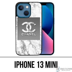 IPhone 13 Mini Case - Chanel White Marble