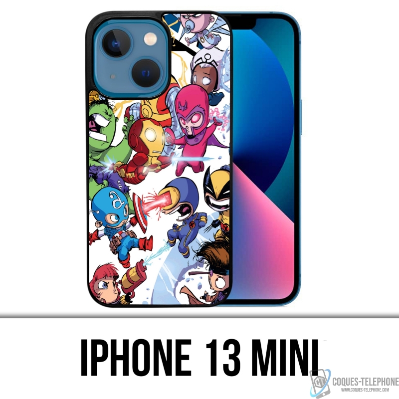 Coque iPhone 13 Mini - Cute Marvel Heroes