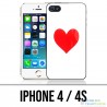 Funda iPhone 4 / 4S - Corazón Rojo