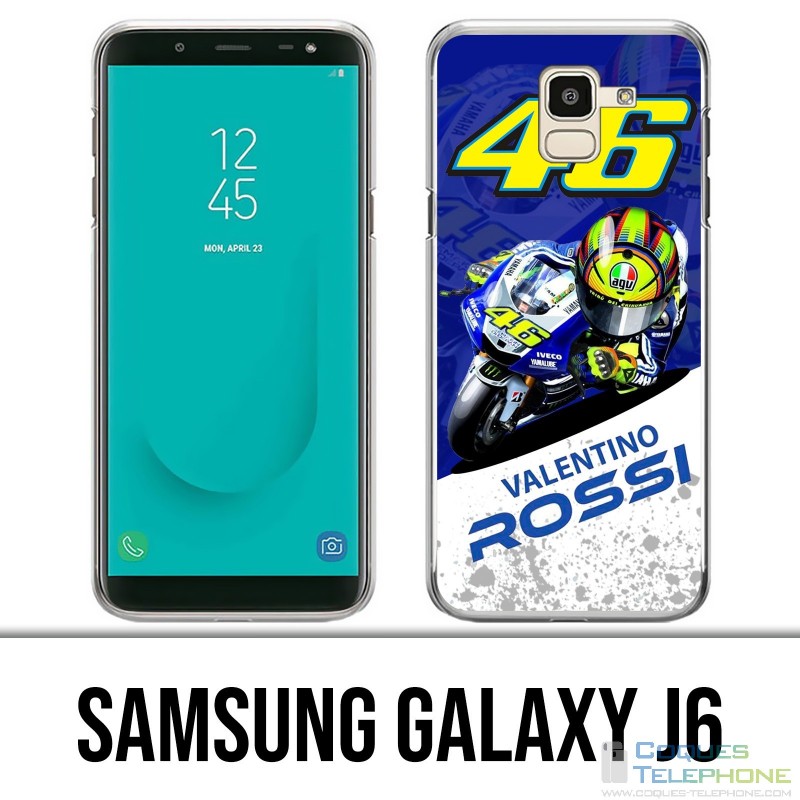 Samsung Galaxy J6 Hülle - Motogp Rossi Cartoon