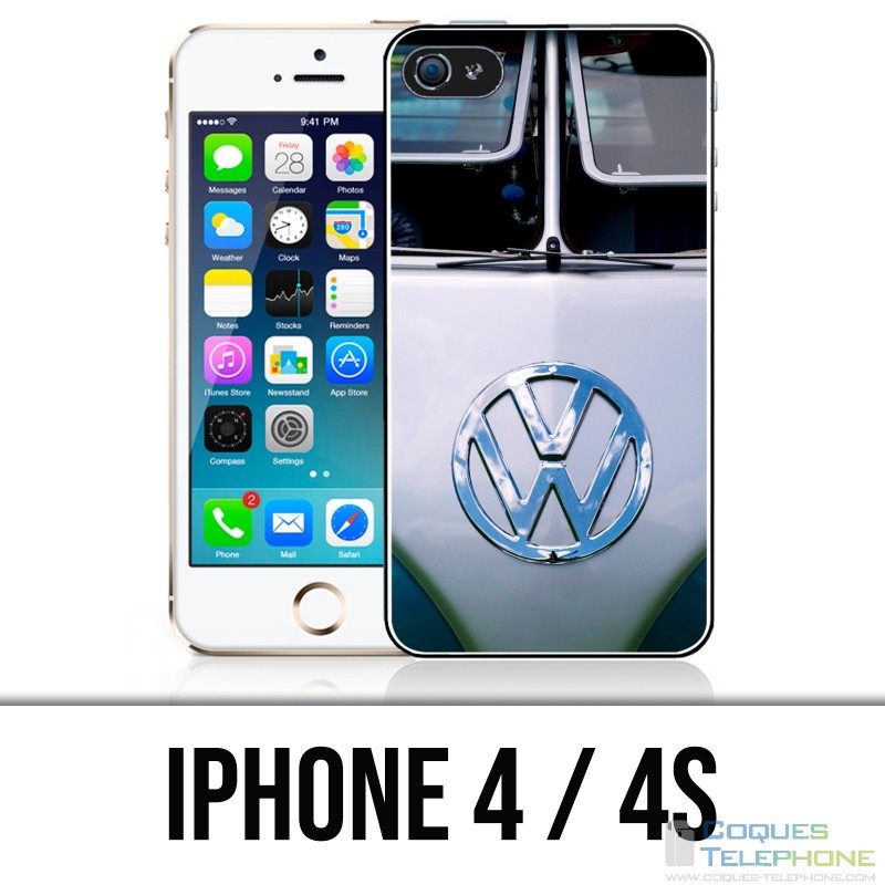 Coque iPhone 4 / 4S - Combi Gris Vw Volkswagen