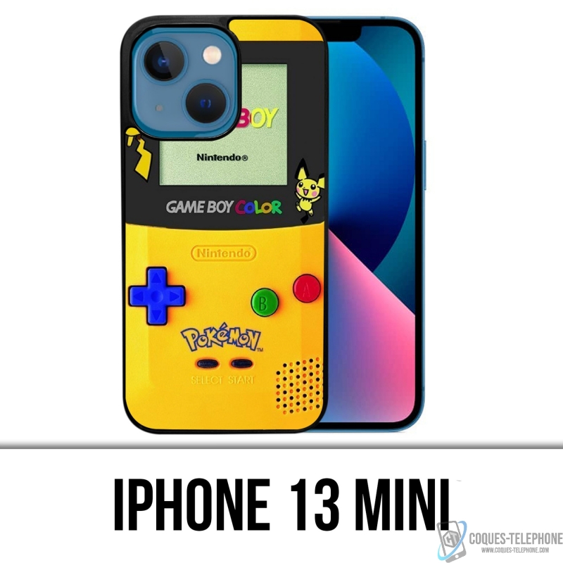 Custodia Mini per iPhone 13 - Game Boy Color Pikachu Pokémon Giallo