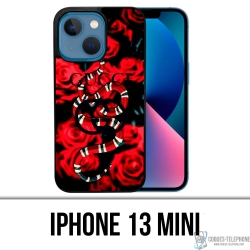 Funda Mini para iPhone 13 - Gucci Snake Roses
