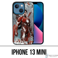Coque iPhone 13 Mini - Iron Man Comics Splash