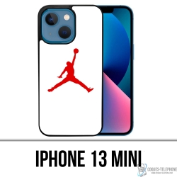 Custodia Mini per iPhone 13 - Logo Jordan Basketball Bianco