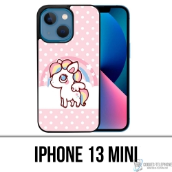Coque iPhone 13 Mini - Licorne Kawaii