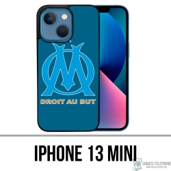 Custodia IPhone 13 Mini - Logo Om Marsiglia Grande Sfondo Blu