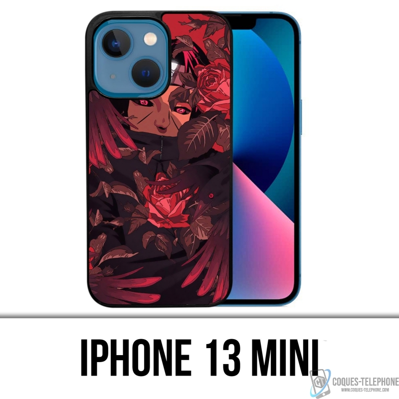 Coque iPhone 13 Mini - Naruto Itachi Roses