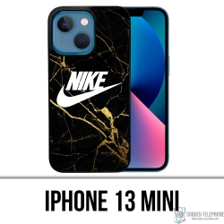 Funda para iPhone 13 Mini - Nike Logo Gold Marble