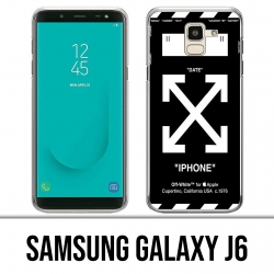 Custodia per Samsung Galaxy J6 - Bianco sporco nero