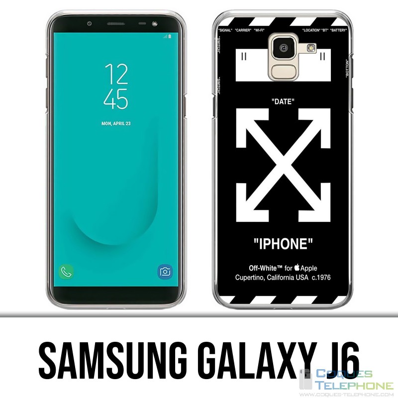 Carcasa Samsung Galaxy J6 - Blanco roto Negro