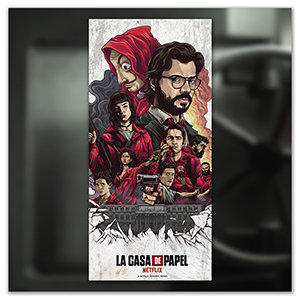 coque telephone la casa de papel comics paint